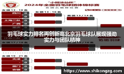 羽毛球实力排名再创新高北京羽毛球队展现强劲实力与团队精神