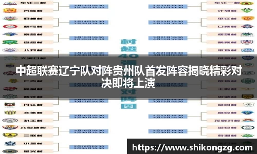 中超联赛辽宁队对阵贵州队首发阵容揭晓精彩对决即将上演