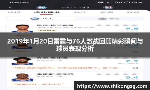 2019年1月20日雷霆与76人激战回顾精彩瞬间与球员表现分析